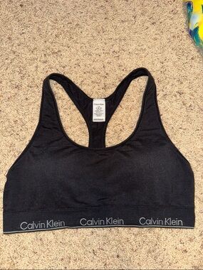 Calvin Klein Black Racerback Stretch Bra